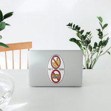 Load image into Gallery viewer, Charter_Captain_Decal_WhiteOvalSticker_Laptop_V_Mockup.png